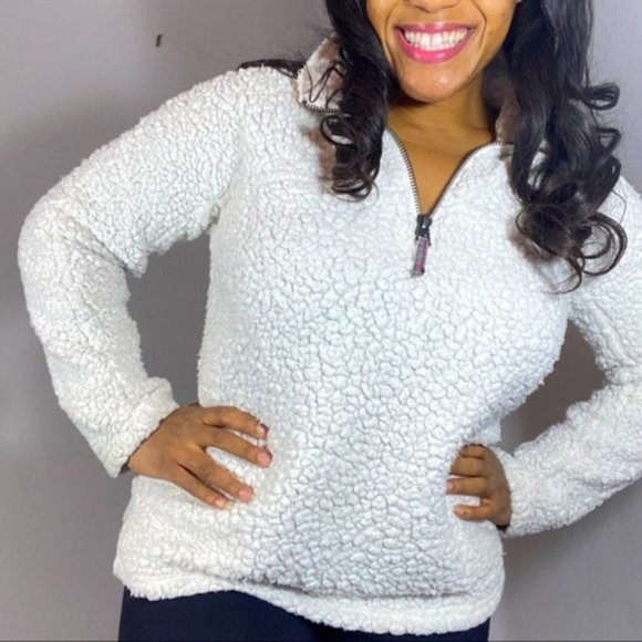 dylan Sweaters - DYLAN Sherpa Stadium Pullover Zip Fleece jacket